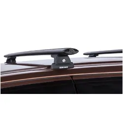 Rhino Rack Vortex Rlt600 Trackmount Black 2 Bar Roof Rack For Isuzu Mu-X Gen1, Ls-T 5Dr Suv With Roof Rails Removed 13 To 21