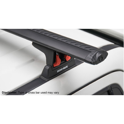 Rhino Rack Vortex Rlt600 Ditch Mount Black 2 Bar Roof Rack For Toyota Tacoma 3Rd Gen 4Dr Ute Double Cab 16 To 20
