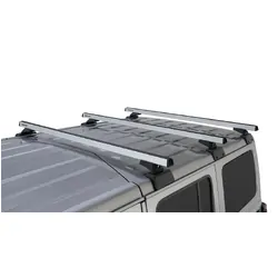 Rhino Rack Heavy Duty Rcl Silver 3 Bar Rhino-Rack Backbone Roof Rack For Jeep Wrangler Jl 4Dr 4Wd Hard Top 04/19 On
