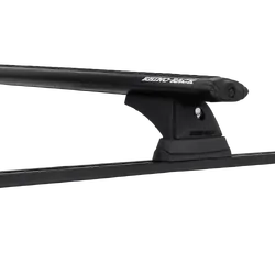 Rhino Rack Vortex Rch Trackmount Black 2 Bar Roof Rack For Toyota Hilux Gen 8 4Dr Ute Double Cab 10/15 On