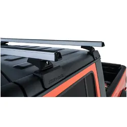 Rhino Rack Heavy Duty Silver 2 Bar Rhino-Rack Backbone Roof Rack With Rcl Legs For Jeep Gladiator Jt 4Dr Ute 06/20 On