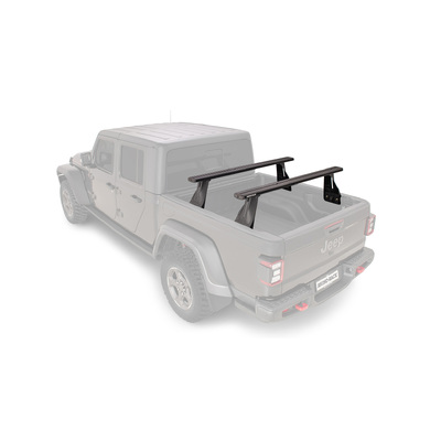 Rhino Rack Reconn-Deck 2 Bar Ute Tub System For Jeep Gladiator Jt With Trail Rails Installed 4Dr Ute 20 On