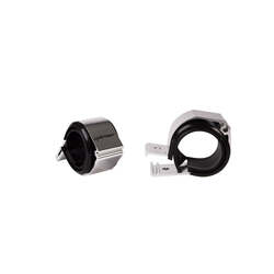 Lightforce Pair Of Bar Clamps (Polished) To Suit 69Mm And 76Mm Diameter Bars