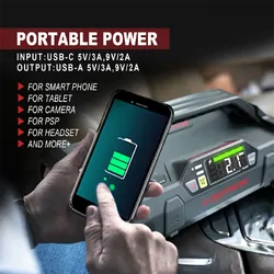 Ozcharge Lokithor 12V 2000A Jump Starter / 150Psi Air Inflator