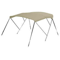 Oceansouth Stainless Steel 3 Bow Bimini Top - 1.5M x 1.7M - Maroon