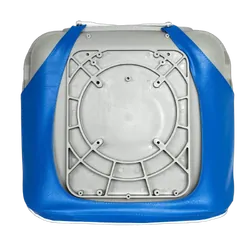 Skipper Seat Folding Upholstered Blue/White