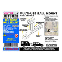 Ball Mount Multi-Use With High Top Receiver 3500Kg