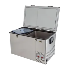 National Luna 90lt Fridge Dual Thermostat Stainless Steel