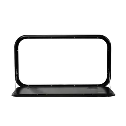 Outback Explorer Caravan Fold-Out Table (Round Edge) Black