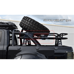 Performance Suspension Racing Baja Rack Spare Wheel Bolt On Mount (Suit 32,33,35,37" Tyre) and Threaded Universal Wheel Fastener