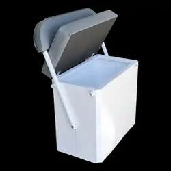 Prowave Centre Console Boat Seat Box 700L X 400W X 700H Swinging Backrest - Unpainted - Mid Blue Cushion