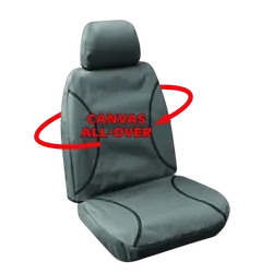 Tuff Terrain Canvas Grey Seat Covers to Suit Holden Colorado RG LTZ Dual Cab 12-08/14 REAR