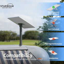 STARBEAM Starlink Gen 3 Standard Aluminum Pole Adapter for 25-48mm Pole