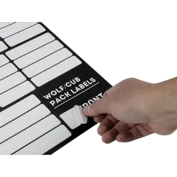 Front runner Wolf/Cub Pack Campsite Organizing Labels