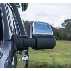 MSA Towing Mirrors to suit Nissan Patrol GU Y61 (1997-2016) - Chrome, Manual
