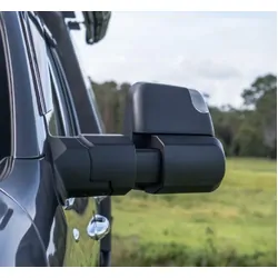 MSA Towing Mirrors to suit Toyota LandCruiser 300 Series (07/2021-Current) - Black, Electric, Heated, Indicators, Blind Spot Monitoring, Power Fold