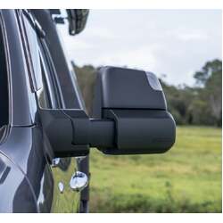 MSA Towing Mirrors to suit Toyota Hilux Gen 7, 2005 - 2015, Black, Electirc