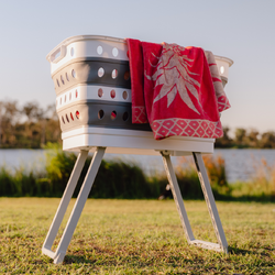 Xplore Outdoors Collapsible Laundry Basket with Fold-out Legs