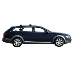 Yakima ThruBar 120cm Silver Pair (S16Y) To Suit Audi A6/S6/RS6 Allroad 06/2006-03/2012