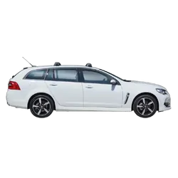 Yakima ThruBar 120cm Silver Pair (S16Y) To Suit Holden Commodore VF II 04/2017-02/2018
