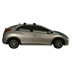 Yakima ThruBar 120cm Silver Pair (S16Y) To Suit Honda Civic 5dr Hatch /2012-/2017