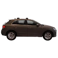 Yakima FlushBar 100 & 105cm Silver Pair (S26Y) To Suit Audi Q3/RS Q3 5dr SUV /2019-/On