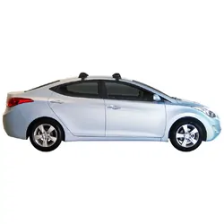 Yakima ThruBar 120cm Silver Pair (S16Y) To Suit Hyundai Elantra 4dr Sedan 07/2011-/2016