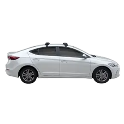 Yakima ThruBar 120cm Silver Pair (S16Y) To Suit Hyundai Elantra 4dr Sedan 02/2016-/On