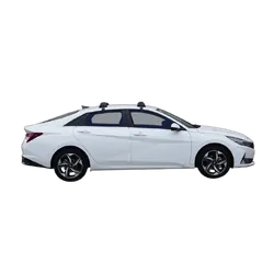 Yakima FlushBar 100 & 105cm Silver Pair (S26Y) To Suit Hyundai i30 4dr Sedan 10/2020-/On