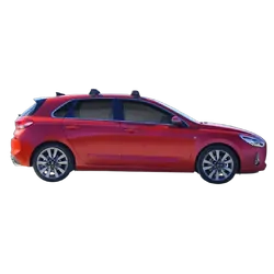 Yakima ThruBar 120cm Silver Pair (S16Y) To Suit Hyundai i30 Glass Roof 05/2017-/On