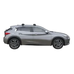 Yakima ThruBar 120cm Silver Pair (S16Y) To Suit Infiniti Q30 5dr Hatch /2015-/On