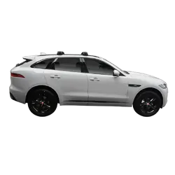 Yakima ThruBar 135cm Silver Pair (S17Y) To Suit Jaguar F-Pace 5dr SUV /2016-/On