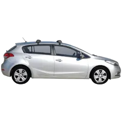 Yakima FlushBar 100cm Silver Pair (S6Y) To Suit Kia Cerato 5dr Hatch /2013-/2018