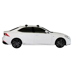 Yakima ThruBar 120cm Silver Pair (S16Y) To Suit Lexus IS 4dr Sedan 07/2013-/On