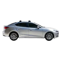 Yakima ThruBar 120cm Silver Pair (S16Y) To Suit Mazda 3 4dr Sedan /2014-/2016