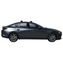 Yakima ThruBar 120cm Silver Pair (S16Y) To Suit Mazda 3 4dr Sedan 04/2019-/On