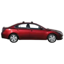 Yakima ThruBar 120cm Silver Pair (S16Y) To Suit Mazda 6 4dr Sedan 02/2008-/2011