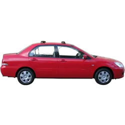 Yakima ThruBar 120cm Silver Pair (S16Y) To Suit Mitsubishi Lancer CH/CS 08/2003-08/2007