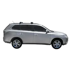 Yakima ThruBar 120cm Silver Pair (S16Y) To Suit Mitsubishi Outlander 5dr SUV /2013-/2015