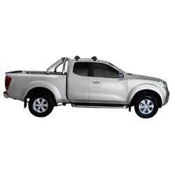 Yakima FlushBar 105cm Silver Pair (S7Y) To Suit Nissan Navara NP300 (D23) King Cab /2015-/On