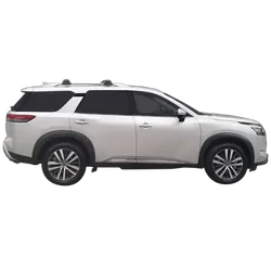 Yakima ThruBar 135cm Silver Pair (S17Y) To Suit Nissan Pathfinder 5dr SUV 12/2022-/On