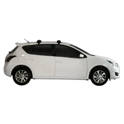 Yakima ThruBar 120cm Silver Pair (S16Y) To Suit Nissan Pulsar 5dr Hatch 03/2013-/On