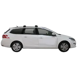 Yakima ThruBar 135cm Silver Pair (S17Y) To Suit Peugeot 308 Touring /2015-06/2022