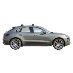 Yakima ThruBar 135cm Silver Pair (S17Y) To Suit Porsche Macan 5dr SUV /2014-/On