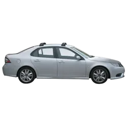 Yakima FlushBar 100cm Silver Pair (S6Y) To Suit Saab 9-3 4dr Sedan /2003-/On