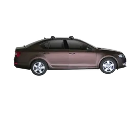 Yakima FlushBar 100cm Silver Pair (S6Y) To Suit Skoda Octavia 5dr Hatch 02/2013-03/2017