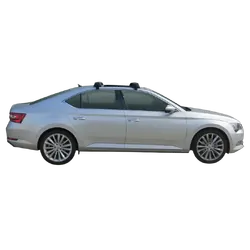 Yakima ThruBar 135cm Silver Pair (S17Y) To Suit Skoda Superb 4dr Sedan /2015-/On