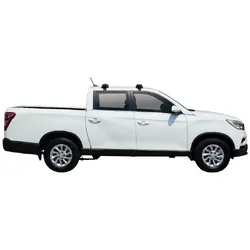 Yakima ThruBar 135cm Silver Pair (S17Y) To Suit SsangYong Musso XLV /2019-/On