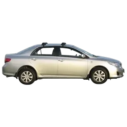 Yakima ThruBar 120cm Silver Pair (S16Y) To Suit Toyota Corolla 4dr Sedan 05/2007-/2013