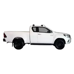 Yakima FlushBar 100cm Silver Pair (S6Y) To Suit Toyota HiLux Extra Cab 10/2015-/On